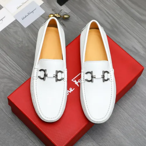 Replica Salvatore Ferragamo Leather Shoes For Men #1416527 $76.00 USD for Wholesale