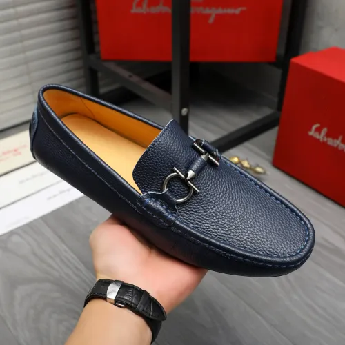 Replica Salvatore Ferragamo Leather Shoes For Men #1416528 $76.00 USD for Wholesale