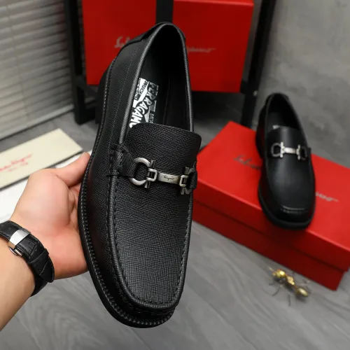 Replica Salvatore Ferragamo Leather Shoes For Men #1416533 $96.00 USD for Wholesale