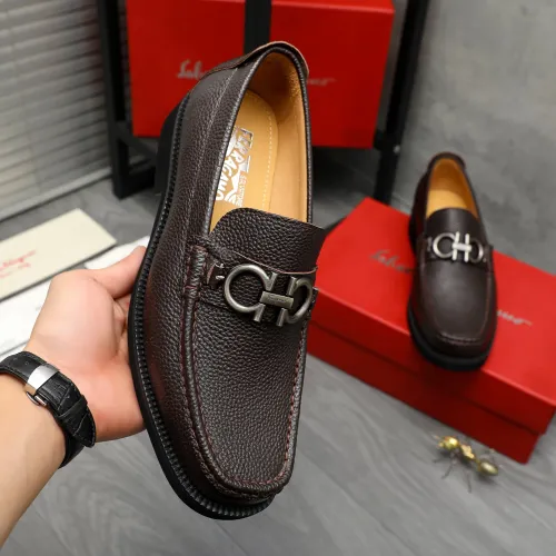 Replica Salvatore Ferragamo Leather Shoes For Men #1416536 $96.00 USD for Wholesale