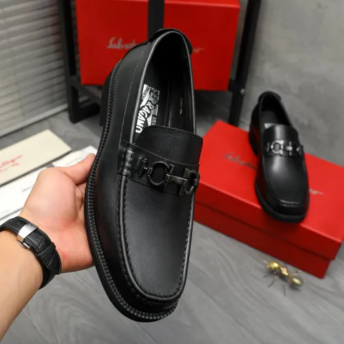 Replica Salvatore Ferragamo Leather Shoes For Men #1416539 $96.00 USD for Wholesale