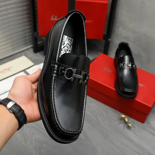 Replica Salvatore Ferragamo Leather Shoes For Men #1416540 $96.00 USD for Wholesale