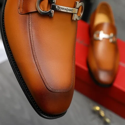 Replica Salvatore Ferragamo Leather Shoes For Men #1416542 $88.00 USD for Wholesale