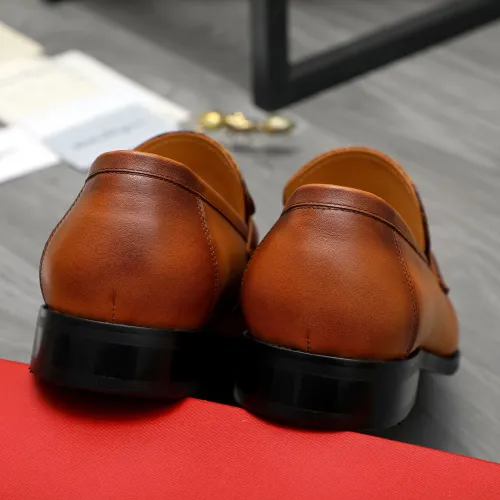 Replica Salvatore Ferragamo Leather Shoes For Men #1416542 $88.00 USD for Wholesale