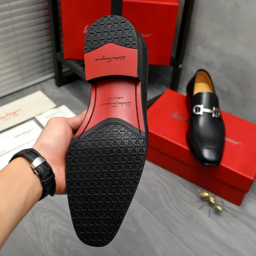 Replica Salvatore Ferragamo Leather Shoes For Men #1416543 $88.00 USD for Wholesale