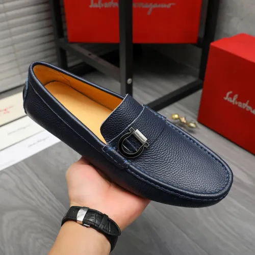 Replica Salvatore Ferragamo Leather Shoes For Men #1416549 $76.00 USD for Wholesale
