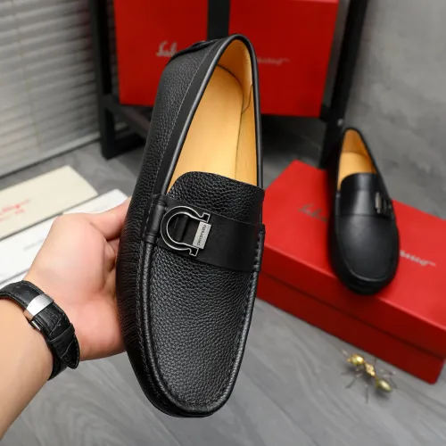 Replica Salvatore Ferragamo Leather Shoes For Men #1416550 $76.00 USD for Wholesale