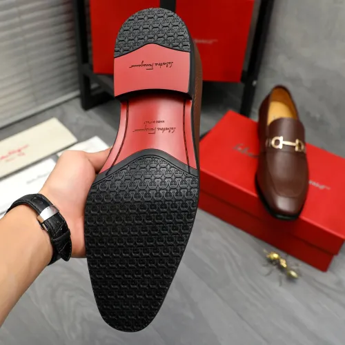 Replica Salvatore Ferragamo Leather Shoes For Men #1416556 $88.00 USD for Wholesale