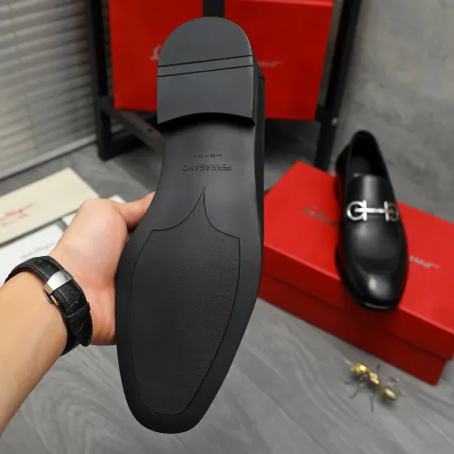 Replica Salvatore Ferragamo Leather Shoes For Men #1416561 $88.00 USD for Wholesale