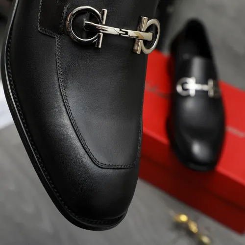 Replica Salvatore Ferragamo Leather Shoes For Men #1416561 $88.00 USD for Wholesale