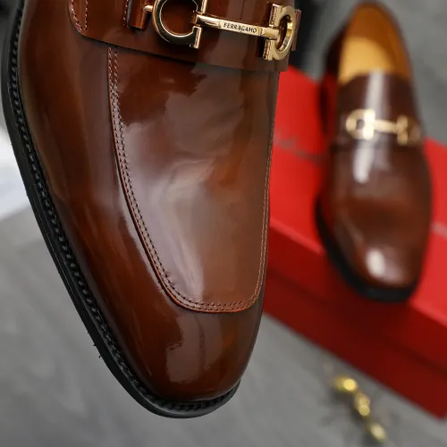 Replica Salvatore Ferragamo Leather Shoes For Men #1416566 $88.00 USD for Wholesale