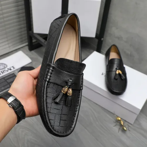Replica Versace Leather Shoes For Men #1416942 $76.00 USD for Wholesale