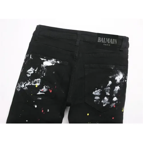 Replica Balmain Jeans For Men #1417705 $48.00 USD for Wholesale
