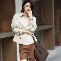 $132.00 USD Burberry Trench Coat Long Sleeved For Women #1410240