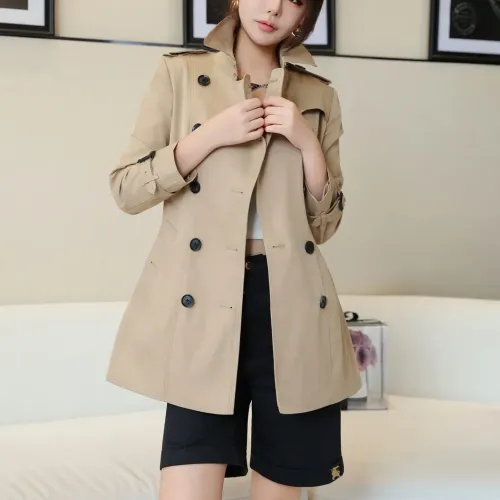 Replica Burberry Trench Coat Long Sleeved For Women #1419535 $160.00 USD for Wholesale