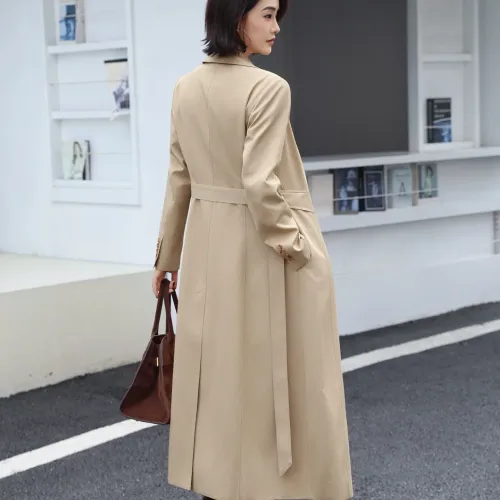 Replica Burberry Trench Coat Long Sleeved For Women #1419552 $170.00 USD for Wholesale