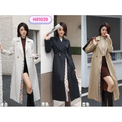 Replica Burberry Trench Coat Long Sleeved For Women #1419553 $170.00 USD for Wholesale