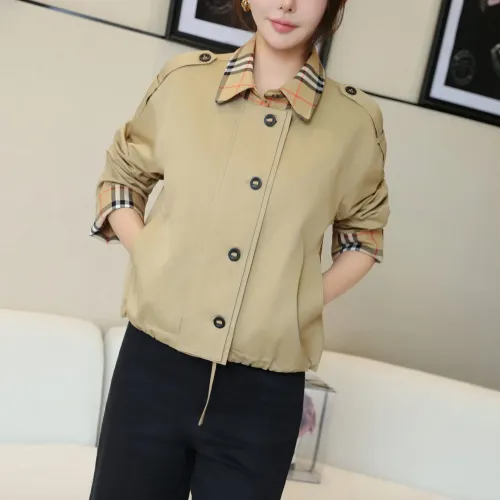 Replica Burberry Trench Coat Long Sleeved For Women #1419561 $132.00 USD for Wholesale