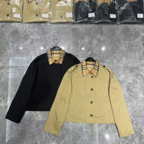 Replica Burberry Trench Coat Long Sleeved For Women #1419566 $132.00 USD for Wholesale