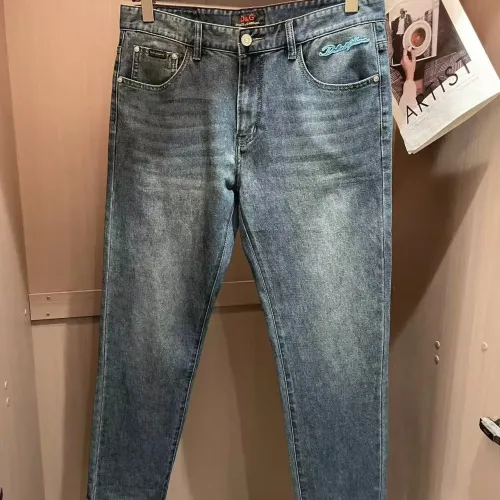 Replica Dolce & Gabbana D&G Jeans For Men #1420218 $45.00 USD for Wholesale