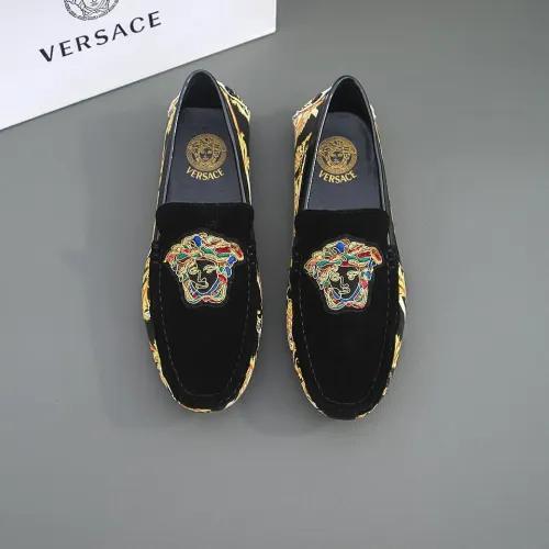 Replica Versace Leather Shoes For Men #1423014 $76.00 USD for Wholesale