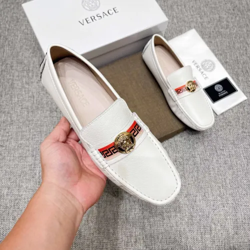 Replica Versace Leather Shoes For Men #1423059 $80.00 USD for Wholesale