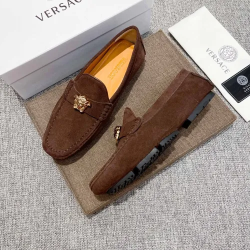 Replica Versace Leather Shoes For Men #1423063 $80.00 USD for Wholesale