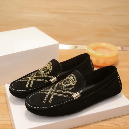 Replica Versace Leather Shoes For Men #1423098 $76.00 USD for Wholesale