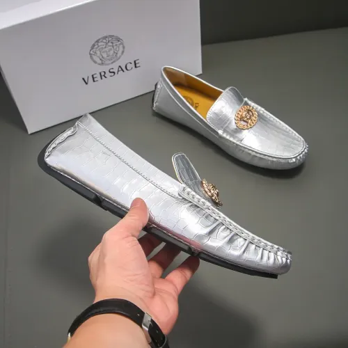 Replica Versace Leather Shoes For Men #1423105 $76.00 USD for Wholesale