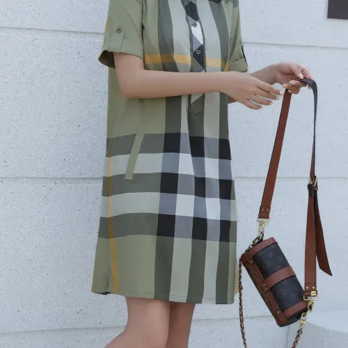 Replica Burberry Dresses Short Sleeved For Women #1423754 $76.00 USD for Wholesale