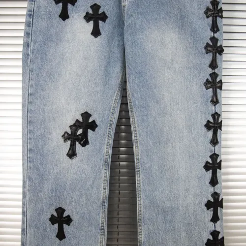 Replica Chrome Hearts Jeans For Men #1424513 $48.00 USD for Wholesale