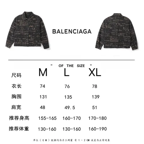 Replica Balenciaga Jackets Long Sleeved For Men #1424568 $52.00 USD for Wholesale