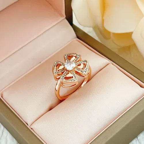 Replica Bvlgari Rings In Rose Gold For Women #1425883 $29.00 USD for Wholesale
