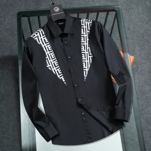 Balmain Shirts Long Sleeved For Men #1428957