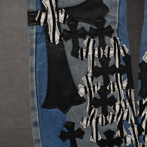 Replica Chrome Hearts Jeans For Men #1430795 $56.00 USD for Wholesale
