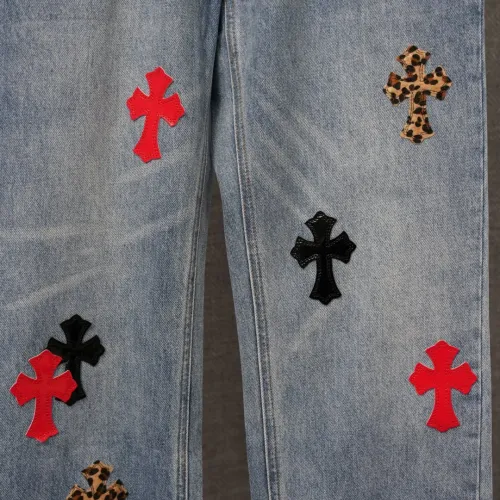 Replica Chrome Hearts Jeans For Men #1430804 $60.00 USD for Wholesale