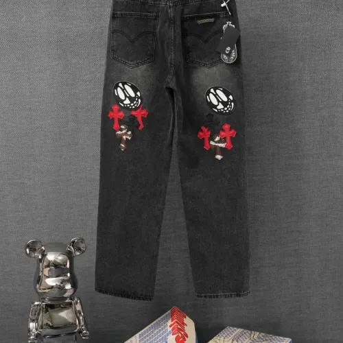 Replica Chrome Hearts Jeans For Men #1430813 $60.00 USD for Wholesale