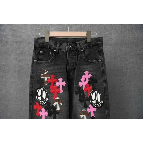 Replica Chrome Hearts Jeans For Men #1430813 $60.00 USD for Wholesale