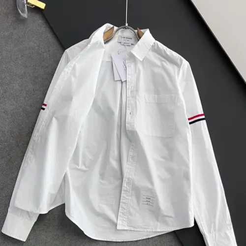 Replica Thom Browne TB Shirts Long Sleeved For Men #1432686 $64.00 USD for Wholesale