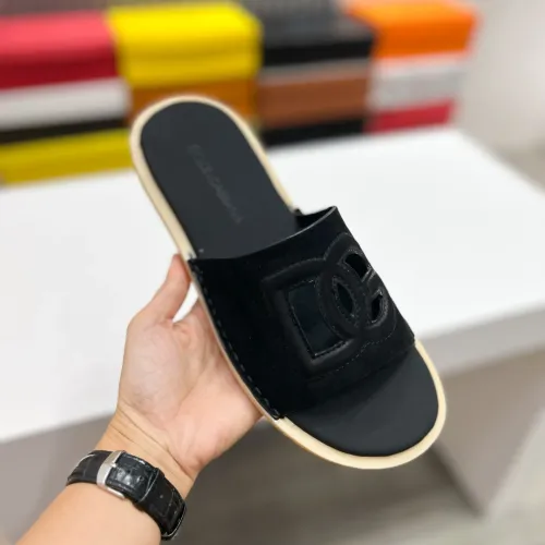 Replica Dolce & Gabbana D&G Slippers For Men #1433246 $64.00 USD for Wholesale