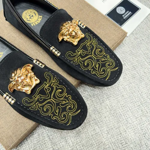 Replica Versace Leather Shoes For Men #1433298 $85.00 USD for Wholesale