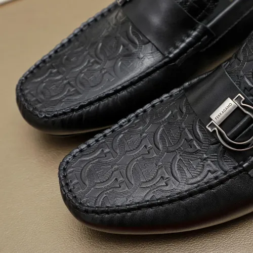 Replica Salvatore Ferragamo Leather Shoes For Men #1433470 $76.00 USD for Wholesale