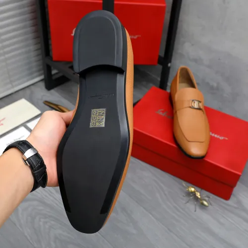 Replica Salvatore Ferragamo Leather Shoes For Men #1433538 $108.00 USD for Wholesale