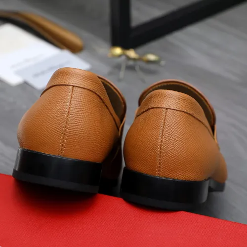 Replica Salvatore Ferragamo Leather Shoes For Men #1433538 $108.00 USD for Wholesale