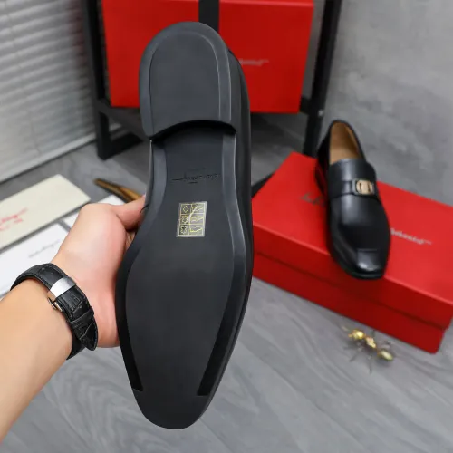 Replica Salvatore Ferragamo Leather Shoes For Men #1433541 $108.00 USD for Wholesale