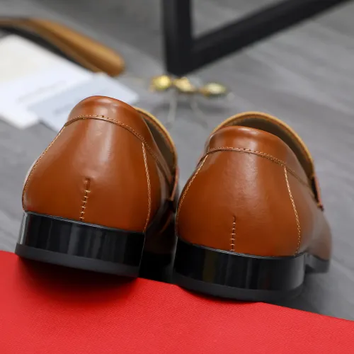 Replica Salvatore Ferragamo Leather Shoes For Men #1433543 $108.00 USD for Wholesale