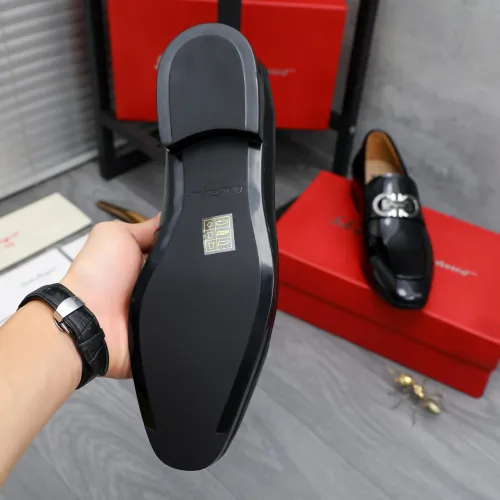 Replica Salvatore Ferragamo Leather Shoes For Men #1433548 $108.00 USD for Wholesale