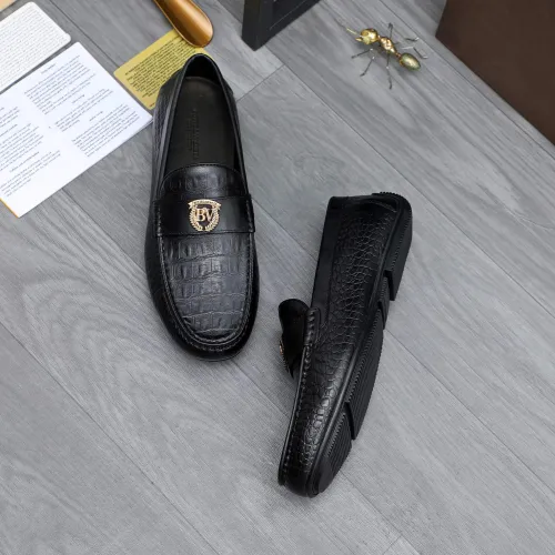 Replica Bottega Veneta BV Leather Shoes For Men #1433553 $85.00 USD for Wholesale