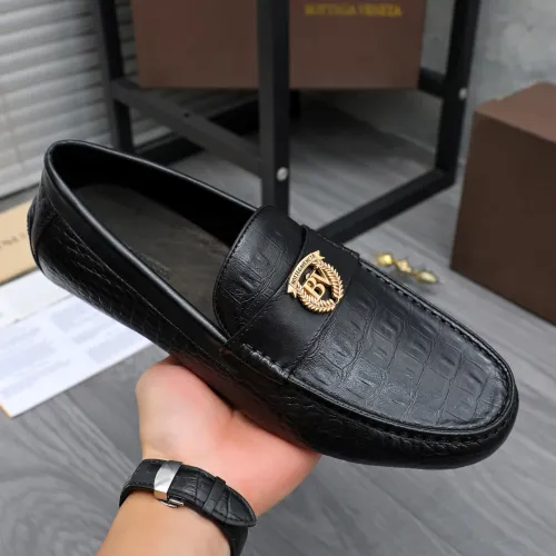 Replica Bottega Veneta BV Leather Shoes For Men #1433553 $85.00 USD for Wholesale