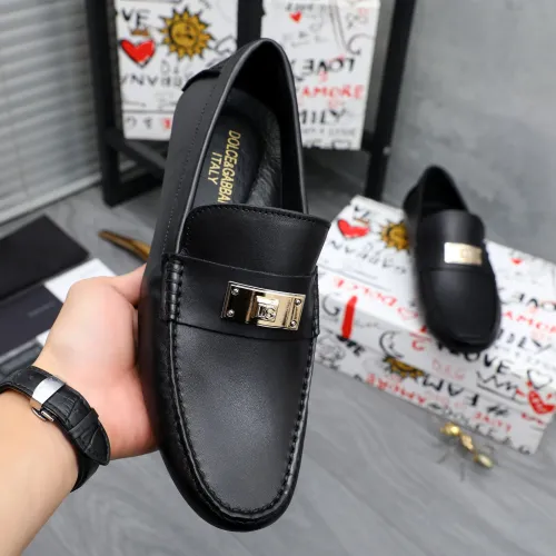 Replica Dolce & Gabbana D&G Leather Shoes For Men #1433575 $76.00 USD for Wholesale